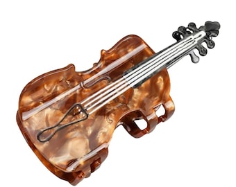 Cello Marble Hair Claw Clip