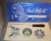 1950s Patty Shell Molds from Handi Hostess Kit in Original Box. Make Waffles and Patti Shells Patties.
