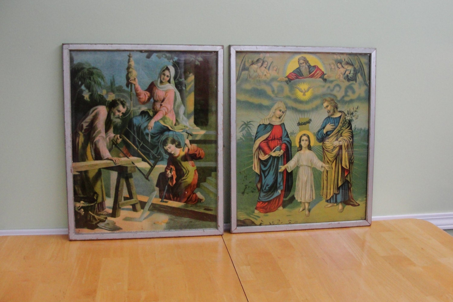 The Holy Family. Antique Religious Lithographs of Framed Art. Etsy