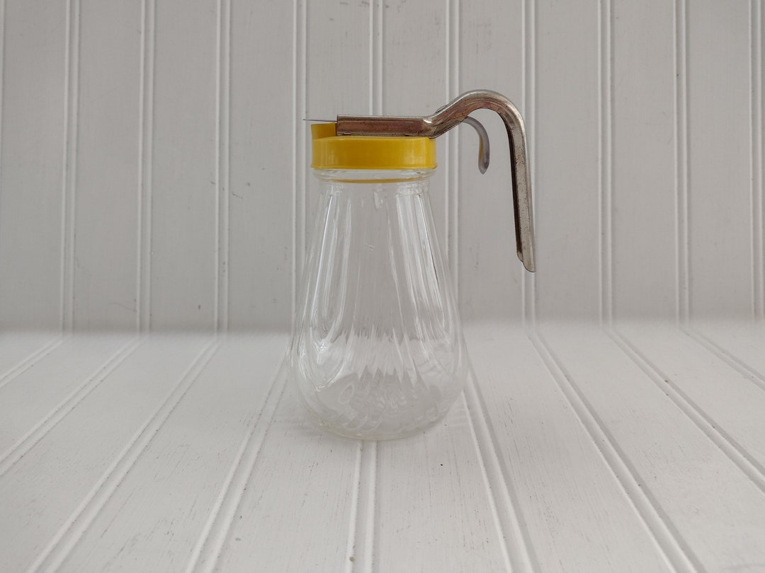 VINTAGE Syrup Dispenser Jar With Sliding Lid From Federal Tool Etsy