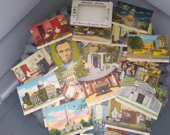 VINTAGE 20 Abraham Lincoln Miniature Cards in Postcard Mailer