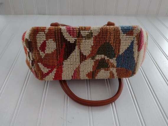 VINTAGE Carpet Bag Purse.  Gorgeous Fall Handbag … - image 7