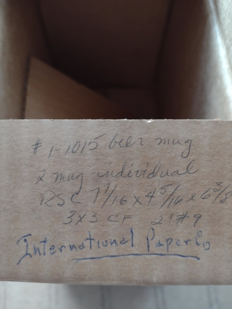 Vintage Set of 2 Glass Company Heavy Red Beer Mugs, Sample