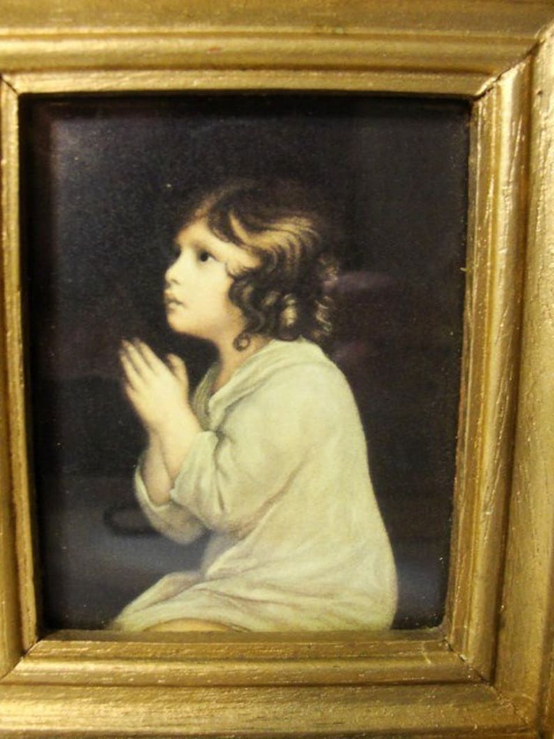 Boy and Girl Framed in Gold Wooden Frames Set of 2 Framed Revolutionary Prints