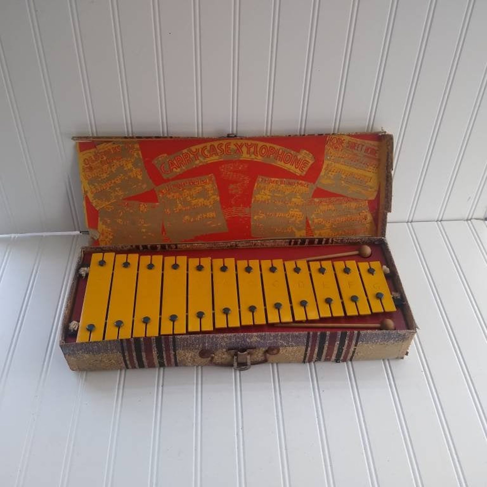 VINTAGE Xylophone in Case Manufactured in Brooklyn New York. Etsy