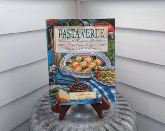 1995 Pasta Verde Hardcover Vegetarian Cook Book by Judith Barrett Stated First Edition