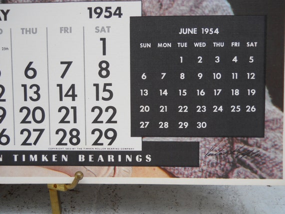 May 1954 Calendar Art From Victor Keppler, Photographer. Glamour Girl - Etsy