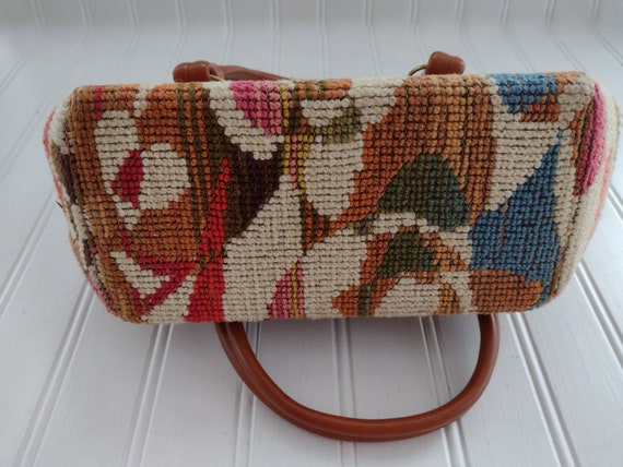 VINTAGE Carpet Bag Purse.  Gorgeous Fall Handbag … - image 8