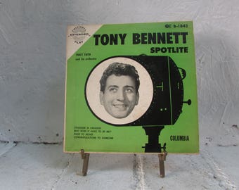 Early Tony Bennett Vinyl Record with Jacket 45 RPM