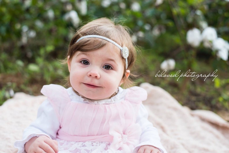 Gold or Silver Jeweled Rhinestone Baby Headband Gold/Silver Etsy
