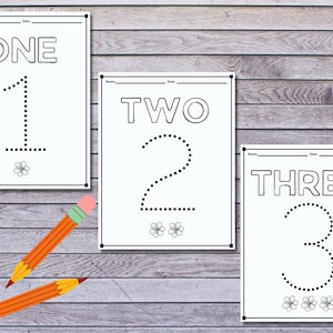 Learn Your Numbers Coloring Sheet Worksheet Numbers 1-10 Numbers Practice Flowers