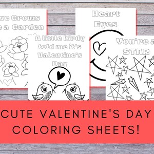 Foglio di lavoro per le pagine da colorare di San Valentino, fogli da colorare di San Valentino carini