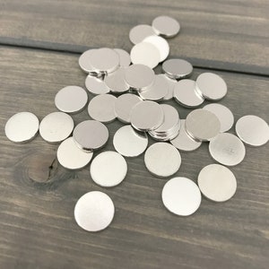 FIFTY - 3/8&quot; Inch Aluminum Round Disc - 16 Gauge Aluminum - Jewelry Hand Stamping Blanks