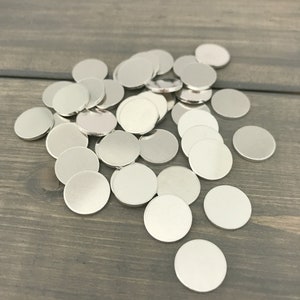 FIFTY - 1/2&quot; Inch Round Disc Stamping Blanks - 16 Gauge Aluminum - Jewelry Hand Stamping Blanks - Hand Stamping Supplies