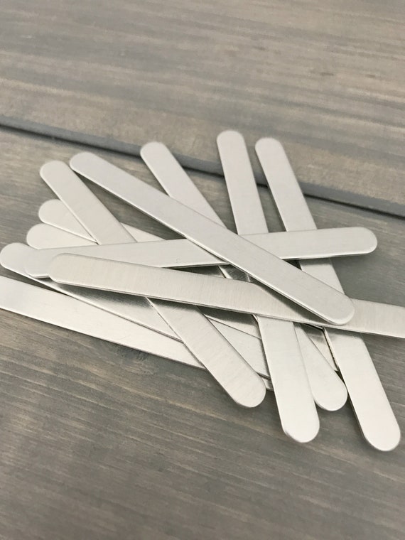 FIVE - Wrap Ring 1/4 inch (.25) x 2.8" Blanks Rectangle - 18 Gauge Aluminum - Jewelry Hand Stamping Blanks - Hand Stamping Supplies