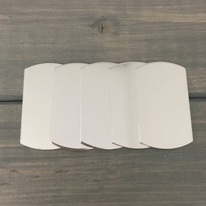 FIVE - Dog Tag Solid - 16G Aluminum - Dog Tag Blank - Jewelry Hand Stamping Blanks - Hand Stamping Supplies