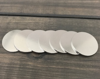 FIVE - 7/8" Runde Aluminium Stanzrohlinge - 16 Gauge Runde Scheibenstempelrohlinge - Schmuckzubehör
