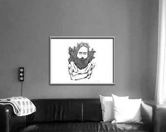 Cavemen print on paper * Caveman Collection 2.01.17
