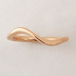 Gold Wedding Band, Unique Rose Gold Wedding Ring, Gold Ring, Wave Wedding Band, 14k Gold Wedding Band, Wave Wedding Ring, Wave Wedding Ring