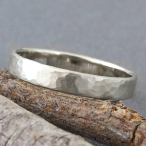 Hammered Wedding Band Men Hammered Gold Ring White Gold Wedding Band Men Hammered Men&#39;s Wedding Ring 14k Men&#39;s Wedding Band Hammered Ring