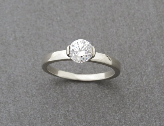 unique engagement ring moissanite