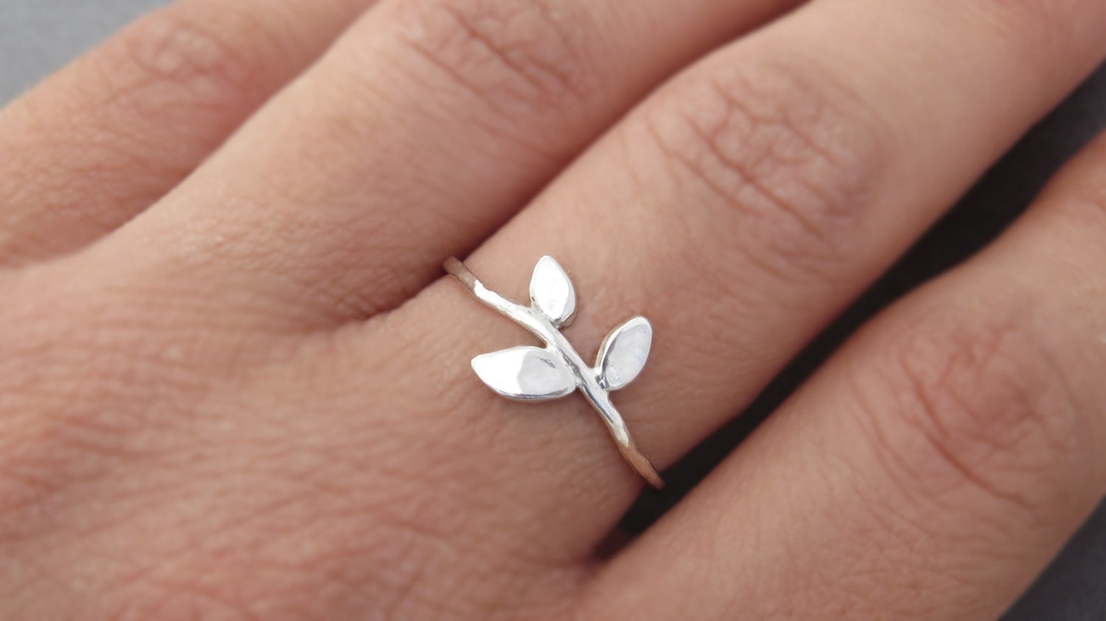 Leaf Ring Unique Gold Leaf Ring Leaves Ring In 14k Gold Etsy