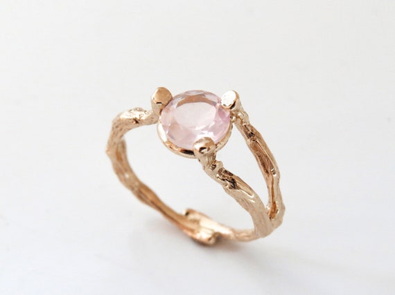 gold quartz rings