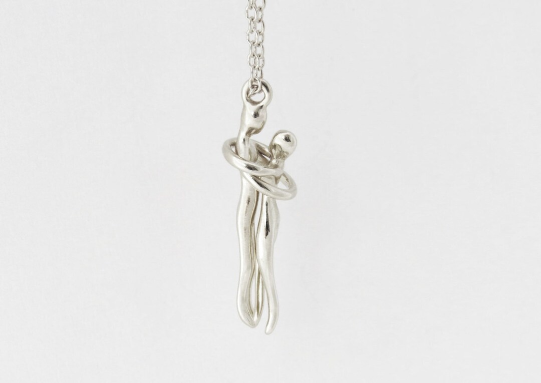 Unique Silver Pendant Necklace, Couples Necklace, Silver Necklace for ...