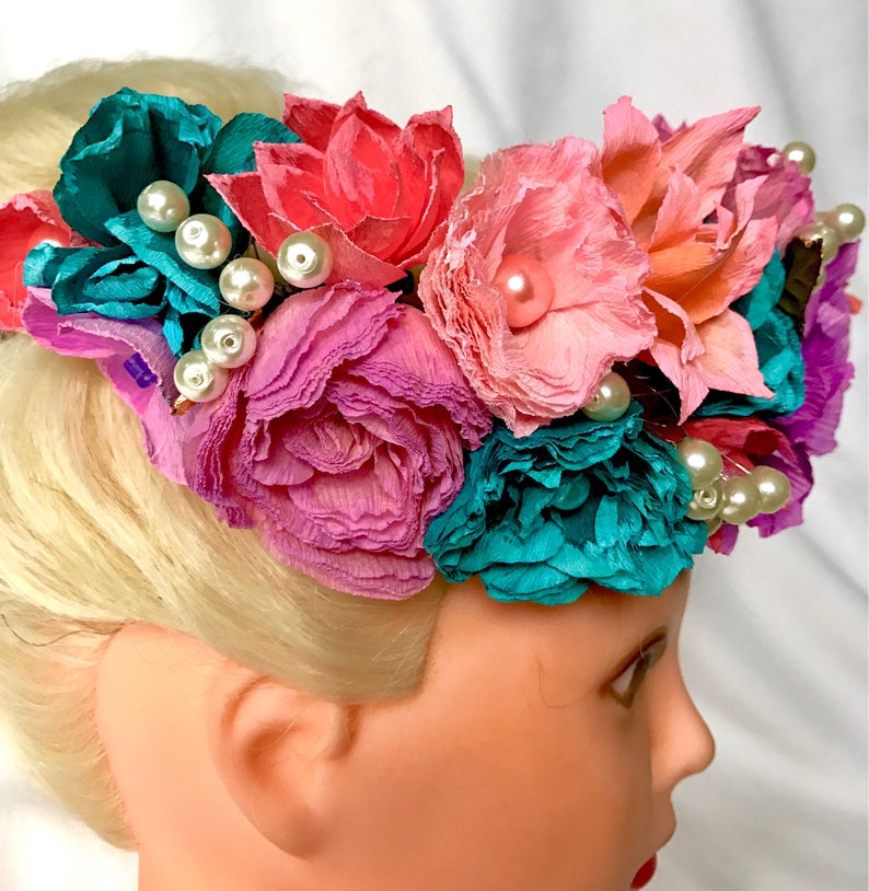 Paper Flower Crown for Brides and Bridesmaids or Prom or Etsy