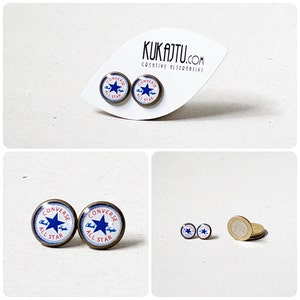 Converse All Star earring stud, Converse jewellry, blue star, classic All Star Converse, gift for her