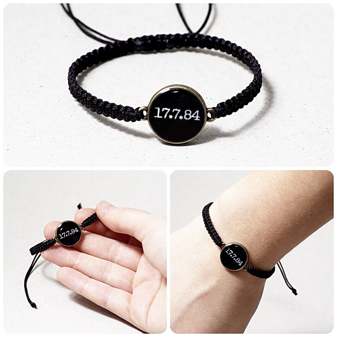 Personalized Date Bracelet Custom Date Bracelet Anniversary Etsy