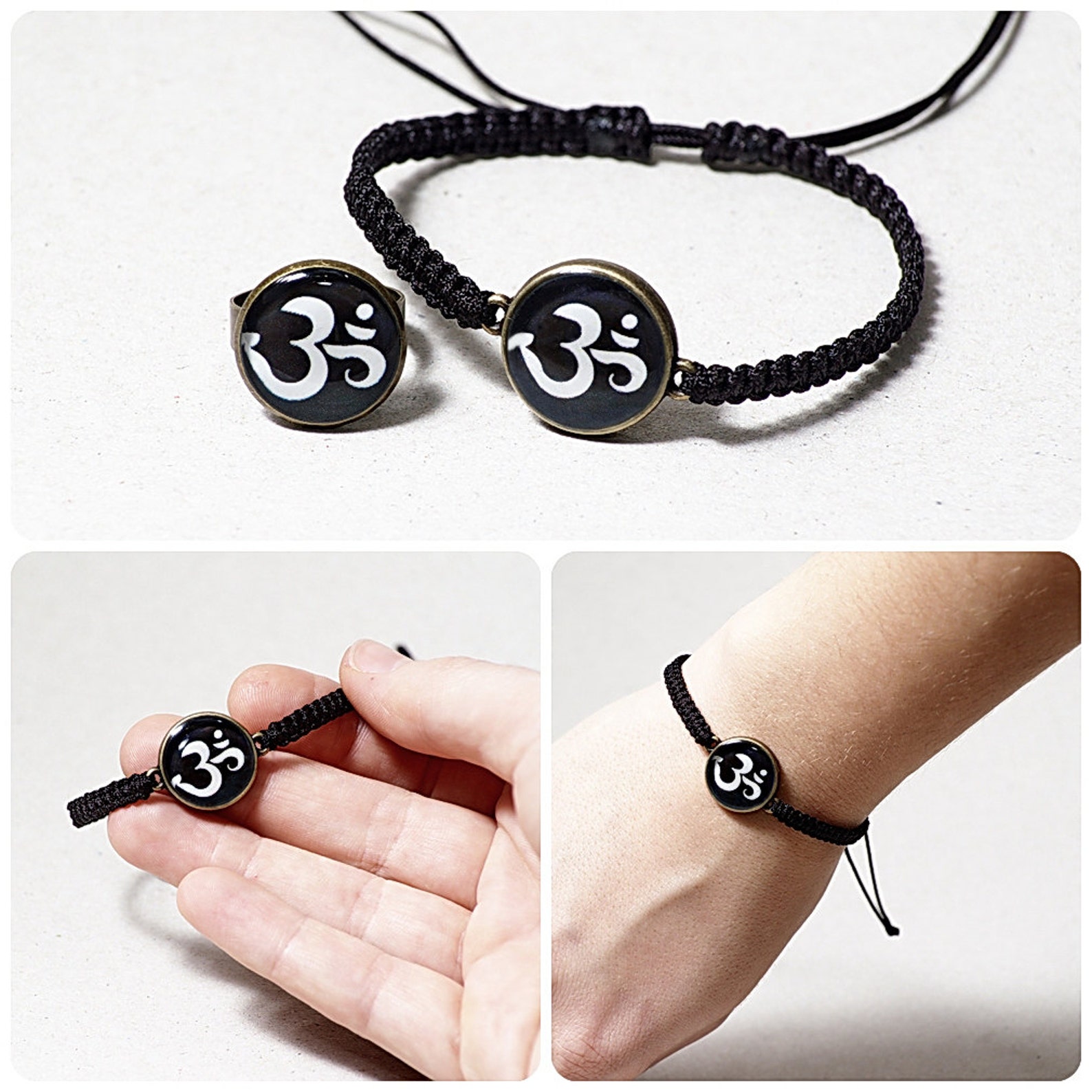 Om Bracelet Om Jewelry Yoga Bracelet Yoga Jewelry Buddhist Aum Etsy