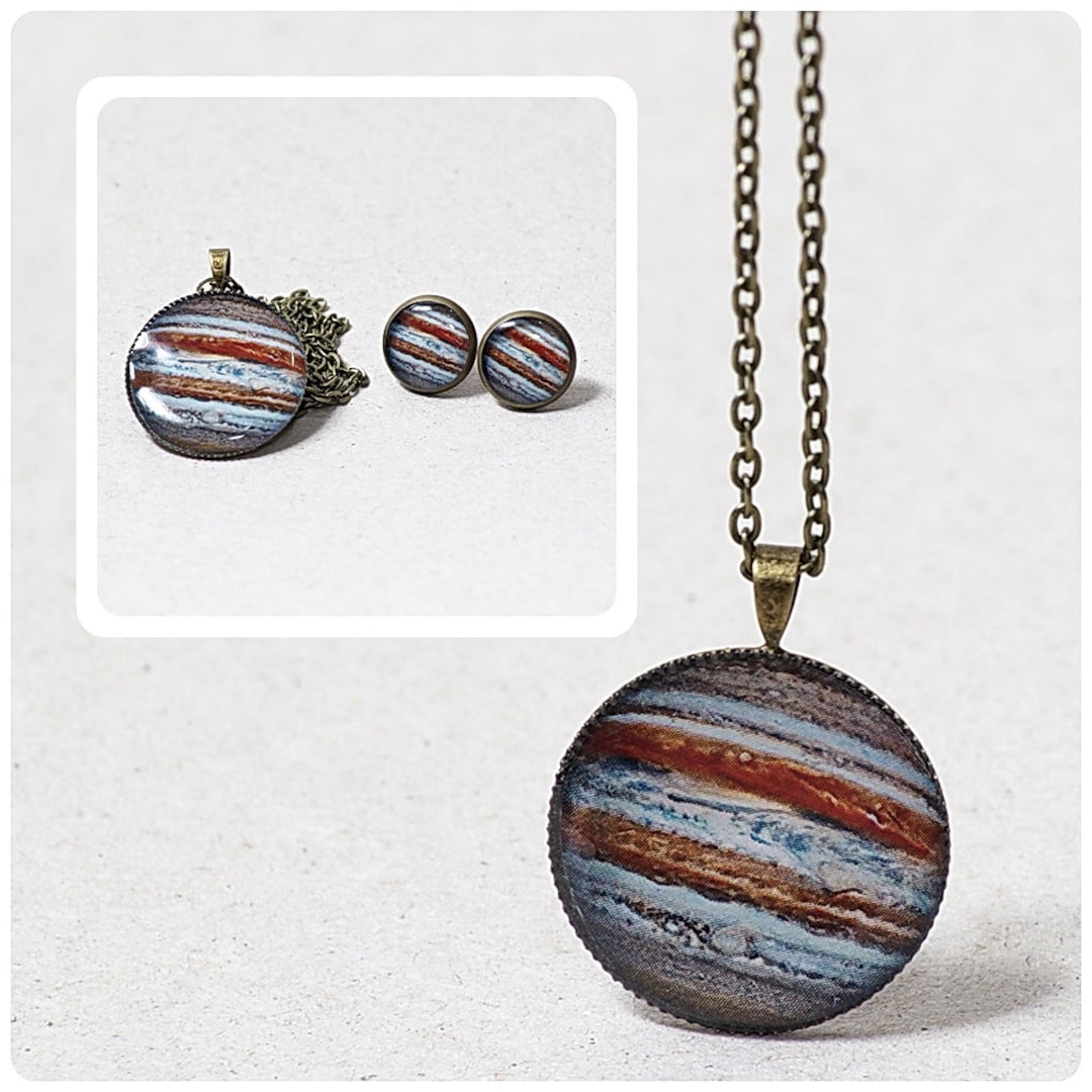 Jupiter Pendant Necklace Jupiter Charm With Necklace Pendant Etsy