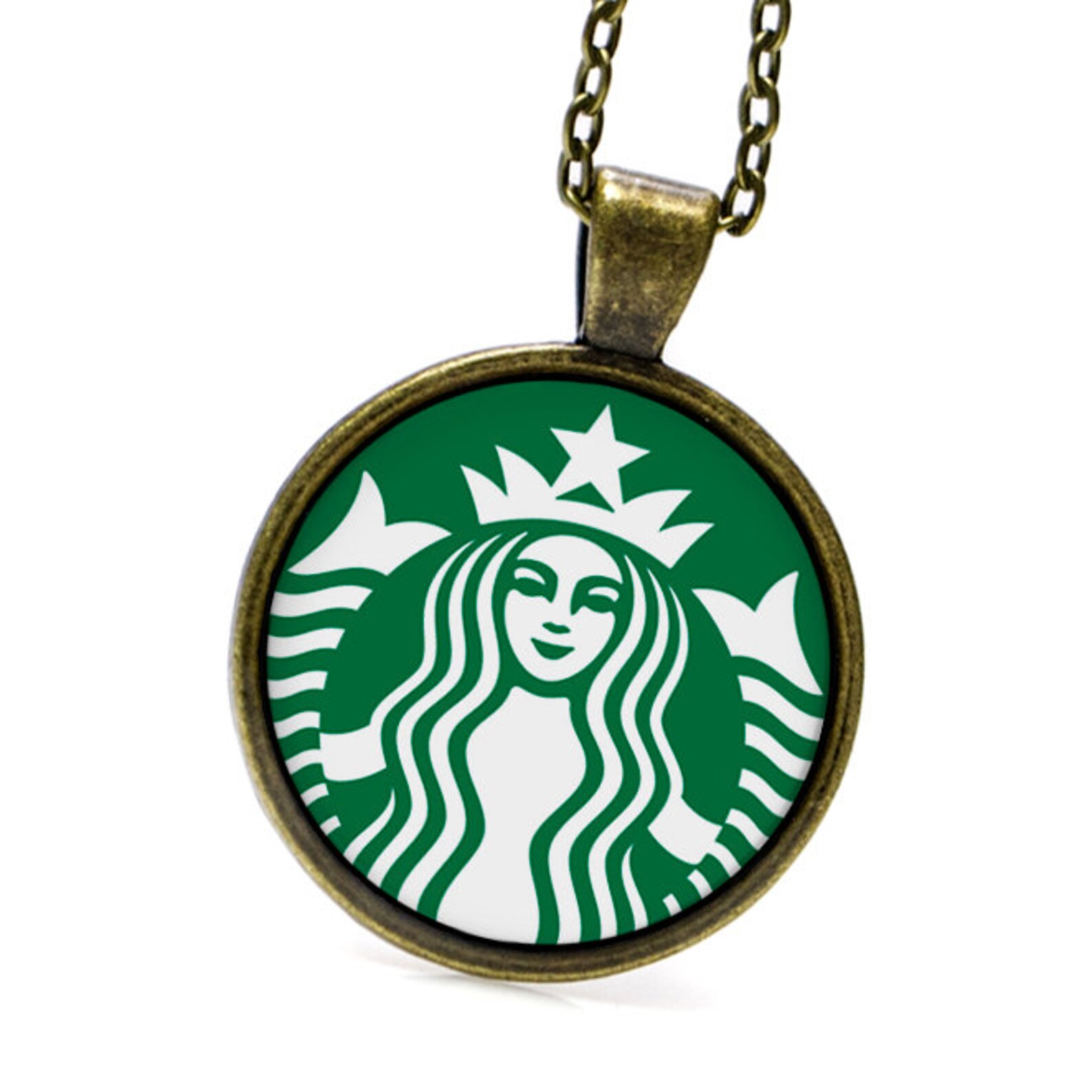 Starbucks Pendant Necklace Starbucks Jewelry Resin Pendant Etsy Canada