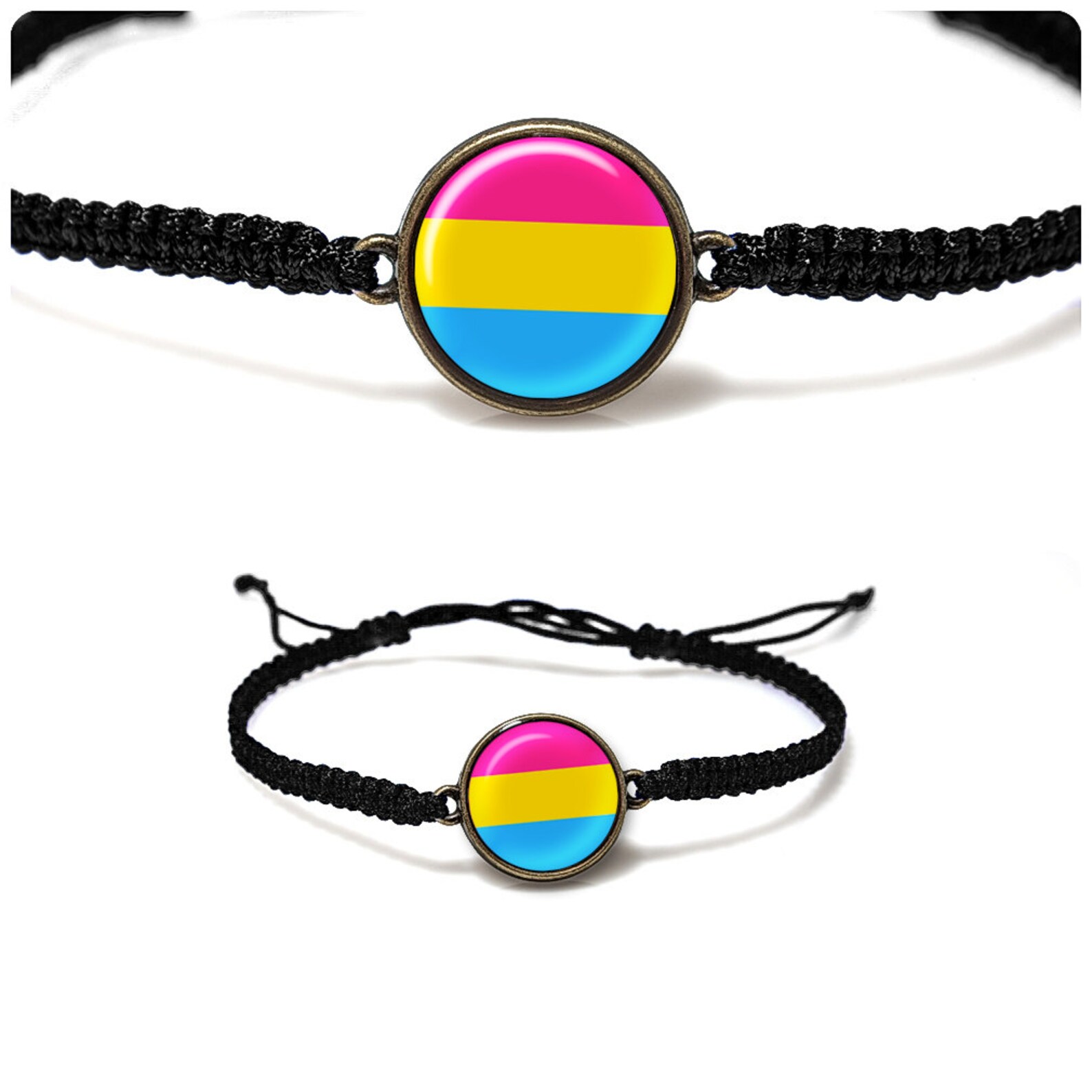 Pansexual Pride Bracelet Pansexual Jewelry Pride Bracelet Etsy