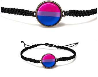 Bisexual Pride Bracelet Bisexual Jewelry Pride Bracelet Resin Bracelet Pride Pink Purple Blue Blue Bracelet Pride Jewelry Pride Flag