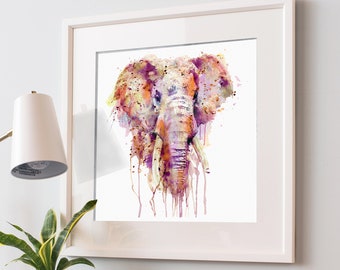 水彩画（象） Elephant] How to draw pen and colored pencil pictures, easy