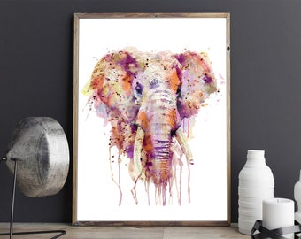 水彩画（象） Elephant] How to draw pen and colored pencil pictures, easy