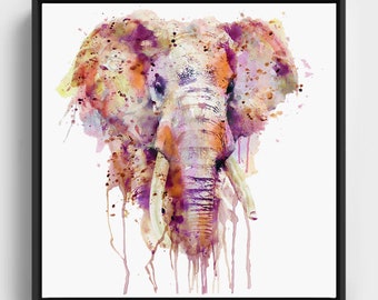 水彩画（象） 象の水彩画制作途中の様子 | TikTok