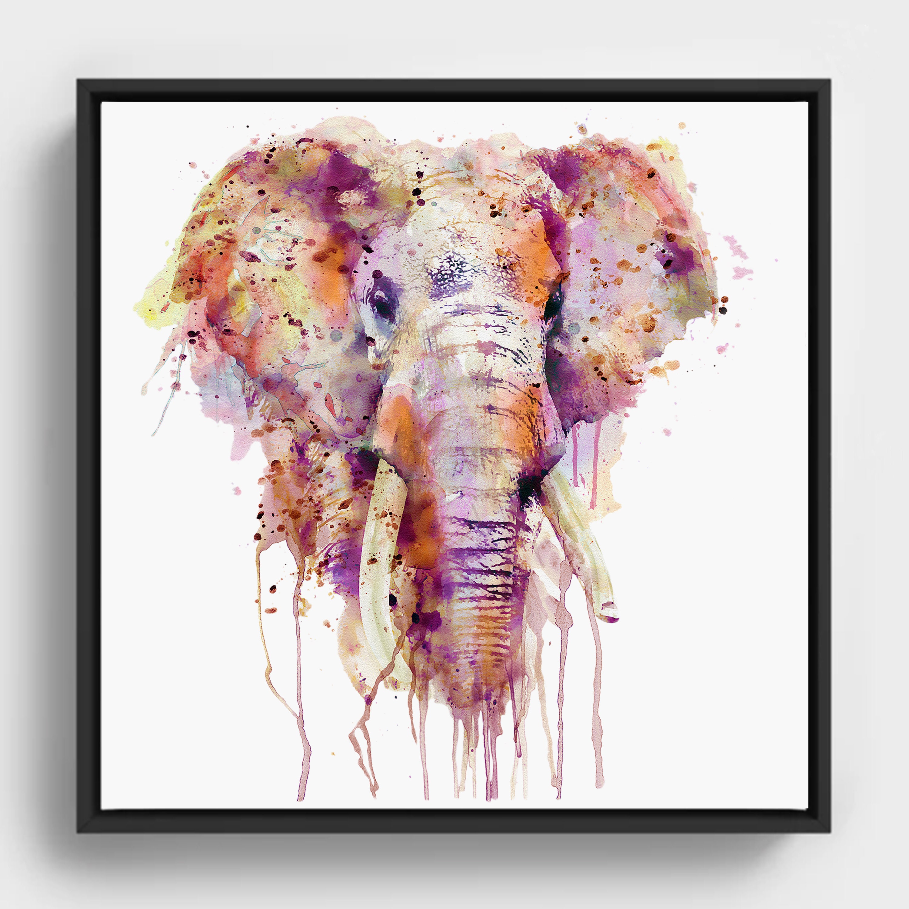 Roze olifant-aquarel: abstracte boho-safarikunst (digitale download) - Etsy  België, image size:3000x3000
