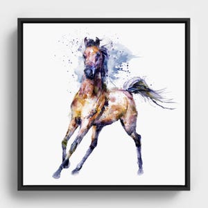 Arabian Horse Watercolor, Elegant Equestrian Art, Majestic Horse Lover Gift, Printable Horse Painting for Home or Office