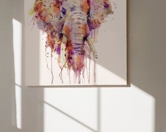 水彩画　(象) Eng sub] 5min Easy Watercolor | African Elephant - YouTube