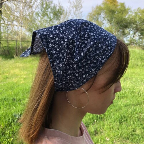 Kerchief Bandana Cottagecore Headband Triangle Head Scarf Etsy