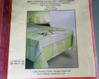 TARF Red 100% Cotton Tablecloth Made in Portugal