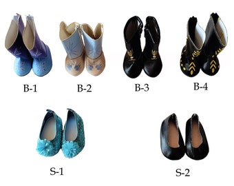 Doll Boots Shoes fit 18" Girl Dolls Disney Princess Elsa and Anna Costume Accessories