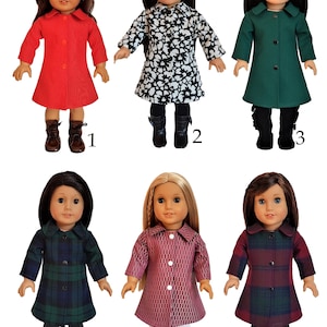 Handmade Doll Clothes Coat fit 18" Girl Dolls Maplelea Christmas image 1