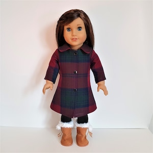 Handmade Doll Clothes Coat fit 18" Girl Dolls Maplelea Christmas image 9