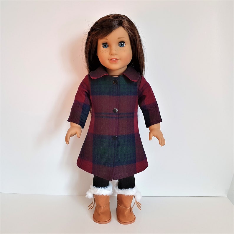 Handmade Doll Clothes Coat fit 18" Girl Dolls Maplelea Christmas image 9