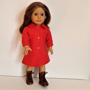 Handmade Doll Clothes Coat fit 18" Girl Dolls Maplelea Christmas No. 1