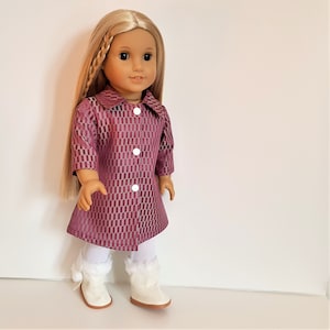 Handmade Doll Clothes Coat fit 18" Girl Dolls Maplelea Christmas No. 5